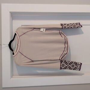 Free People Fair Isle Sleeved Waffle Top